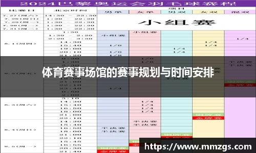 体育赛事场馆的赛事规划与时间安排